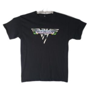 Van Halen Classic Logo Black Short Sleeve T Shirt Unisex Size Medium
